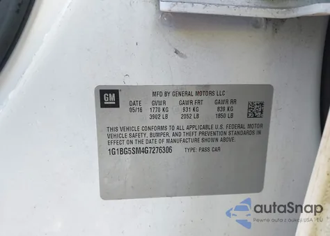 2016 Chevrolet Cruze Premier Auto z USA, uszkodzony, nr VIN 1G1BG5SM4G7276306